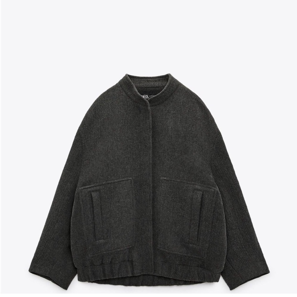 Zara Dark Gray Bomber Jacket xs/s